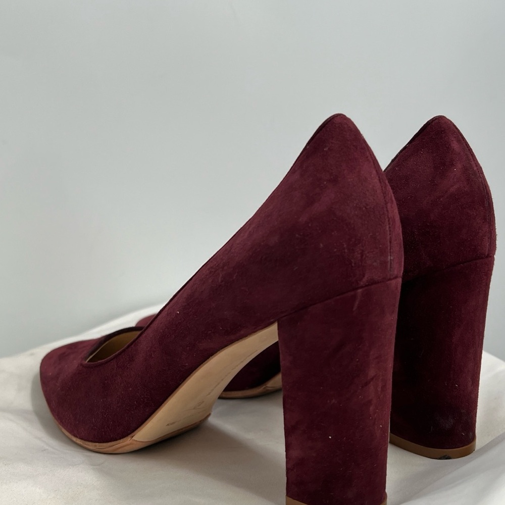 Manolo Blahnik Women's Tucciototo Block-Heel Suede Pumps Size 40 EU 10 US 90mm - Picture 3 of 13